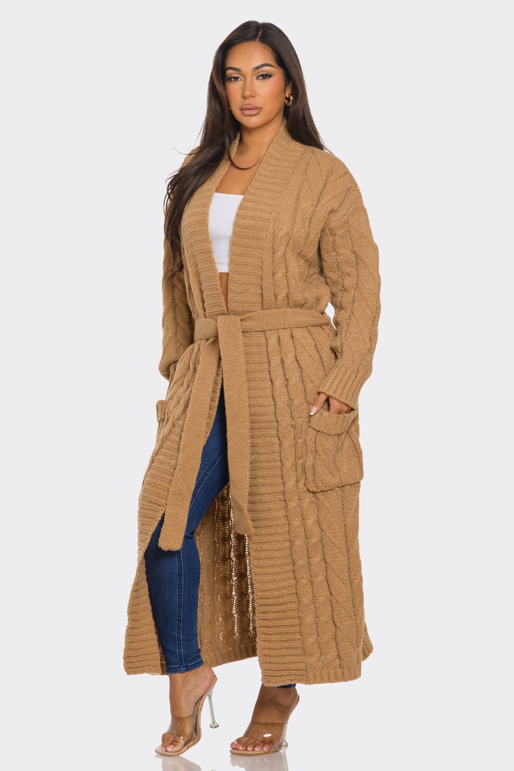 Boswell - Wholesale Cardigan - Women's - SWEATER KNIT LONG CARDIGAN4