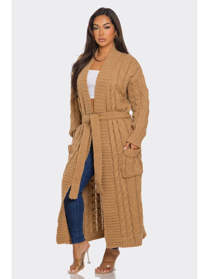 Boswell - Wholesale Cardigan - Women's - SWEATER KNIT LONG CARDIGAN4