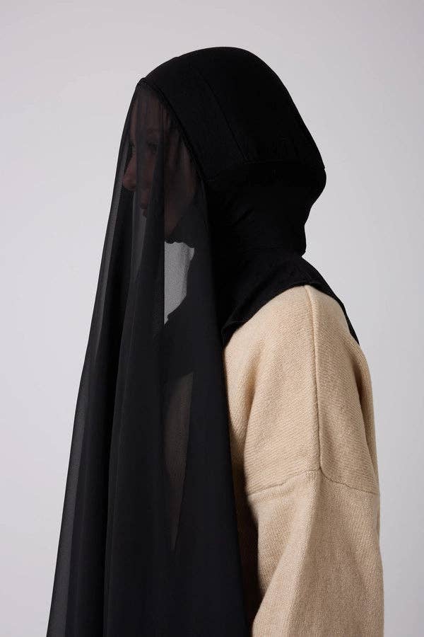 Akoya Hijabs - Vendita all'ingrosso Hijab - Donna - Hijab Istantaneo 2 in 1 in Chiffon con Copertura Completa2