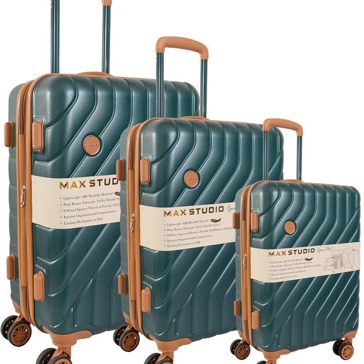 Magid - Wholesale Luggage - Max Studio PC 3-Piece Luggage Set Valletta Collection