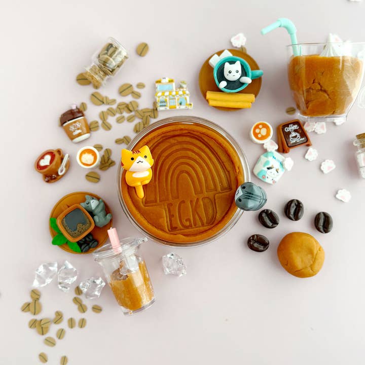 Earth Grown KidDoughs (KidDoughs by EGKD) - Vente Pâte ingénieuse/slime – enfant - Kit de jeu KidDough Café des chats1