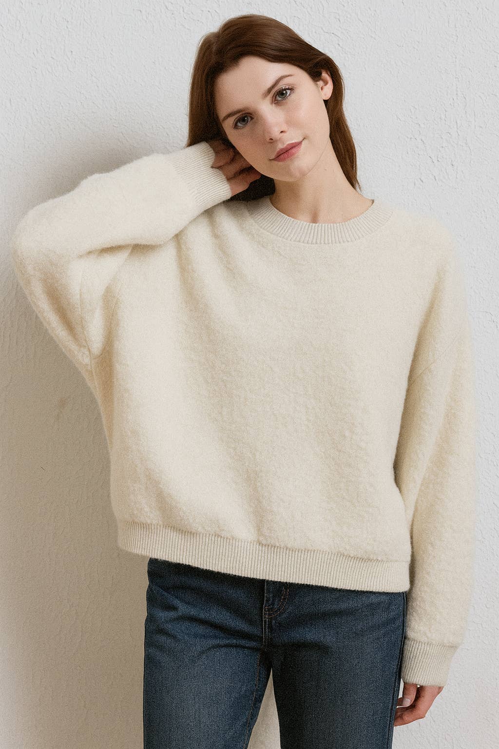 Lucy Sparks – Engroshandel Pullover - Dame – PREMIUM ULD BLANDING FLUFFY STRIKTRØJE