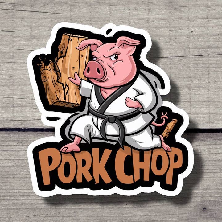 Pork Chop Sticker for wholesale by Sticky Solutions Vinyl