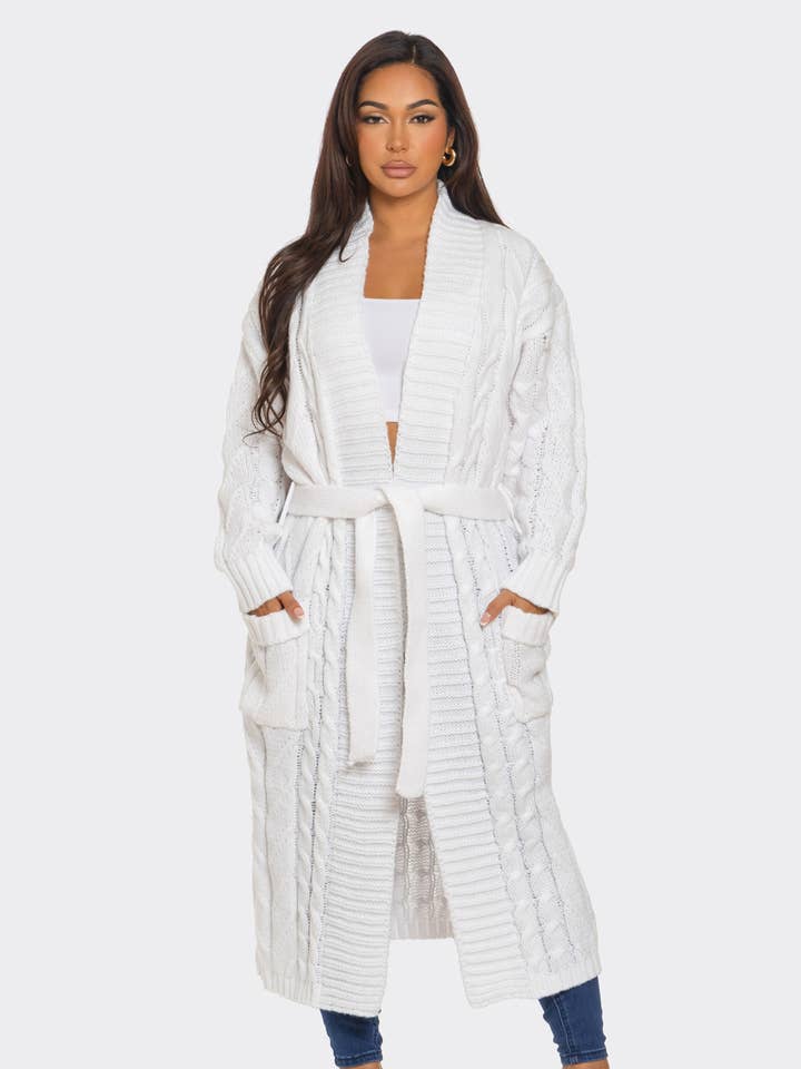 Boswell - Wholesale Cardigan - Women's - SWEATER KNIT LONG CARDIGAN1