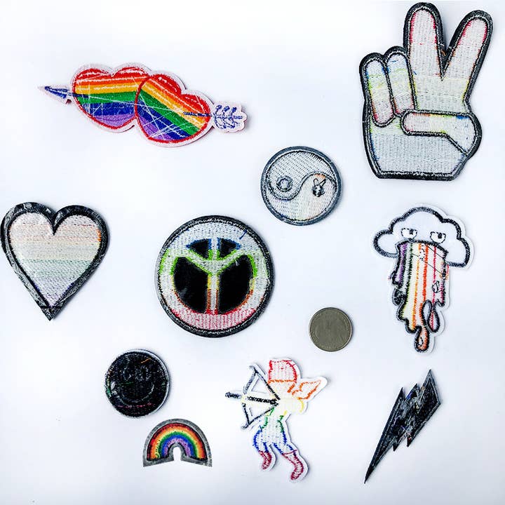 UNISHE - Wholesale Patch - LGBT Style Rainbow Embroidered Fabric DIY Iron on Patches12