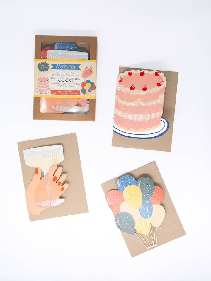 Party Collection - Box of 6 Cards for wholesale by Isatopia