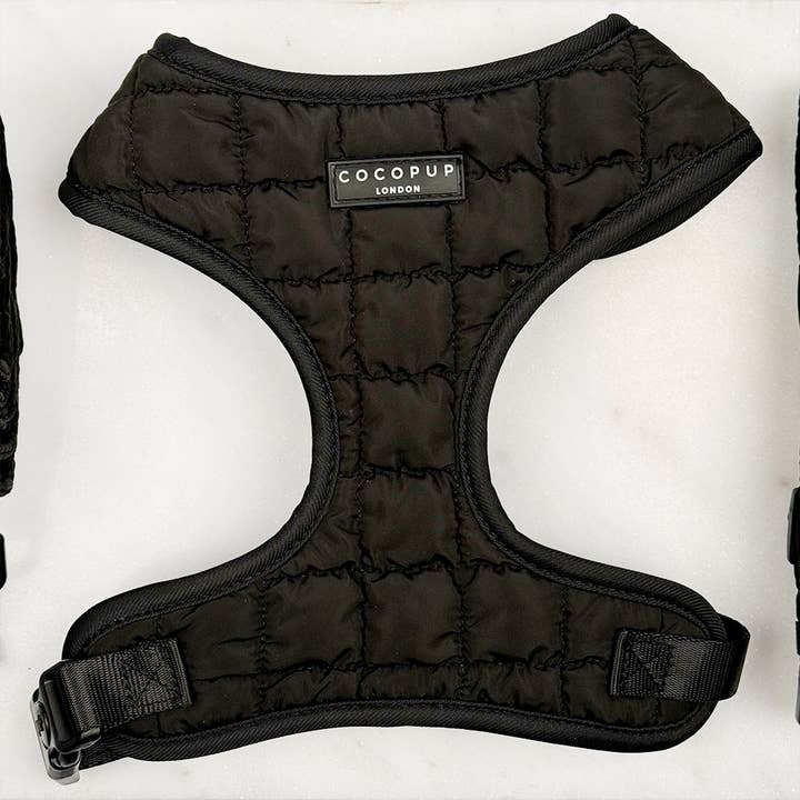 Onyx Quilted Adjustable Neck HARNESS for wholesale by Cocopup London