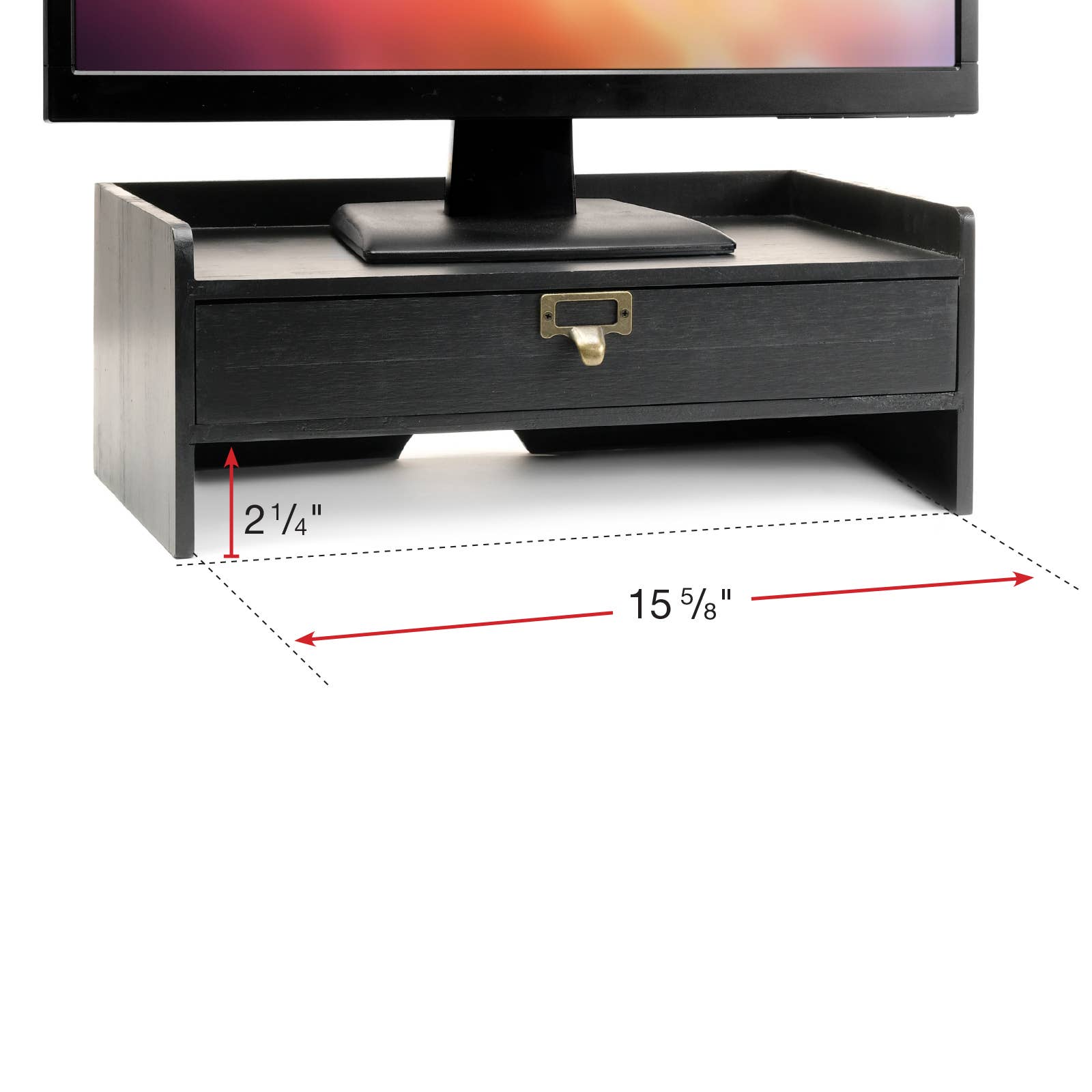 Black Wooden Monitor Stand - Brown for wholesale on Faire3