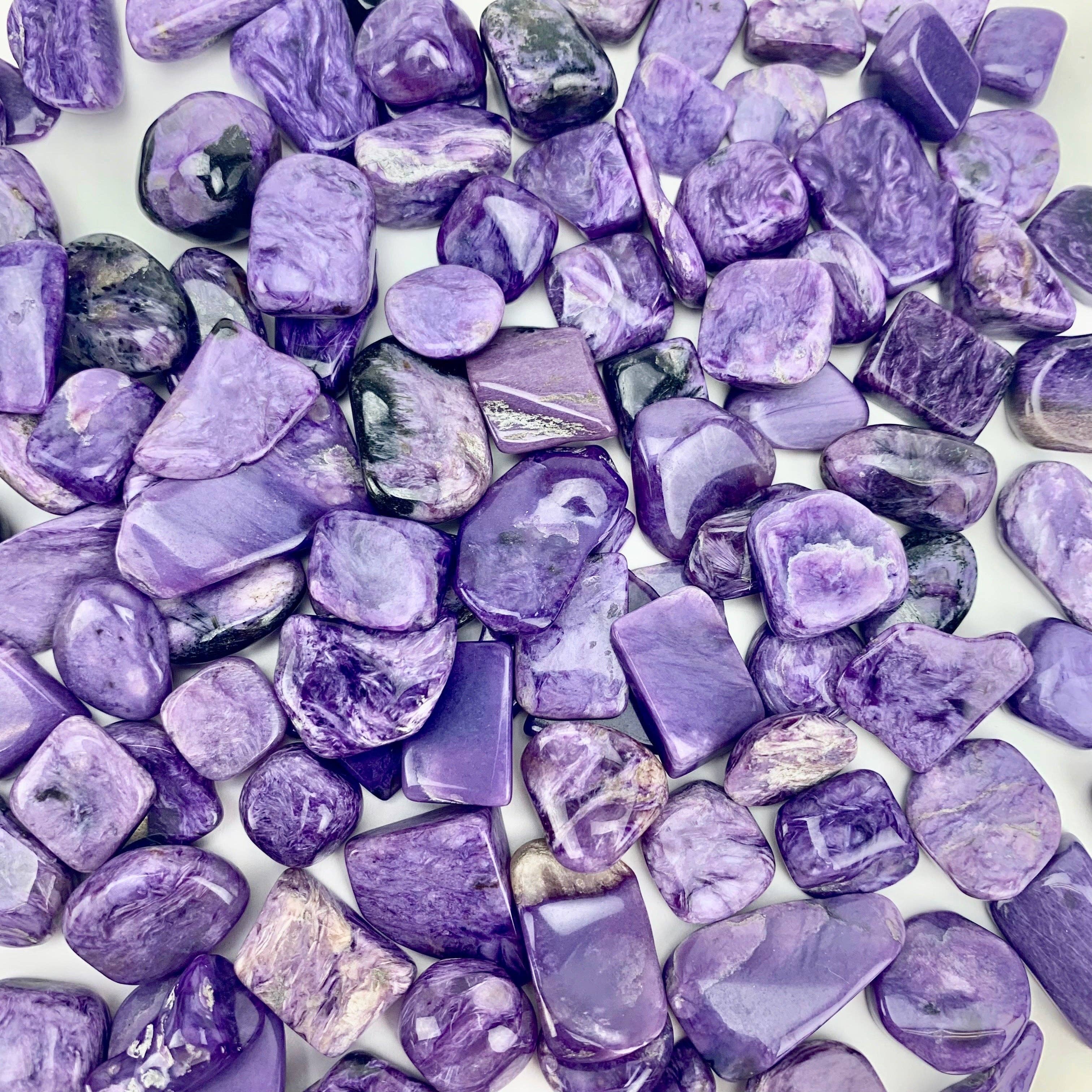 Pelham Grayson Rose - Wholesale Spiritual Stone/Crystal - Charoite Tumbled | 10-25mm | Russia | 200 grams3