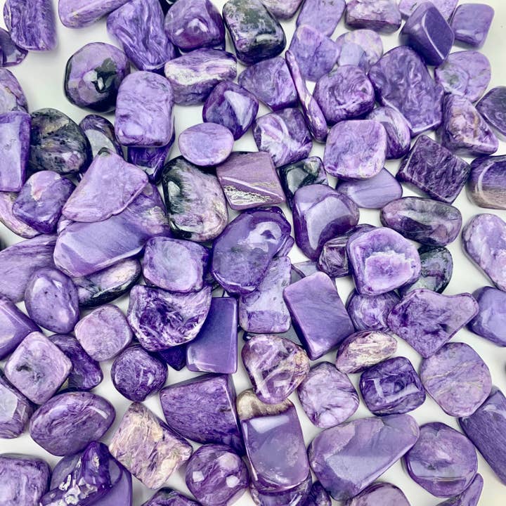 Pelham Grayson Rose - Wholesale Spiritual Stone/Crystal - Charoite Tumbled | 10-25mm | Russia | 200 grams3