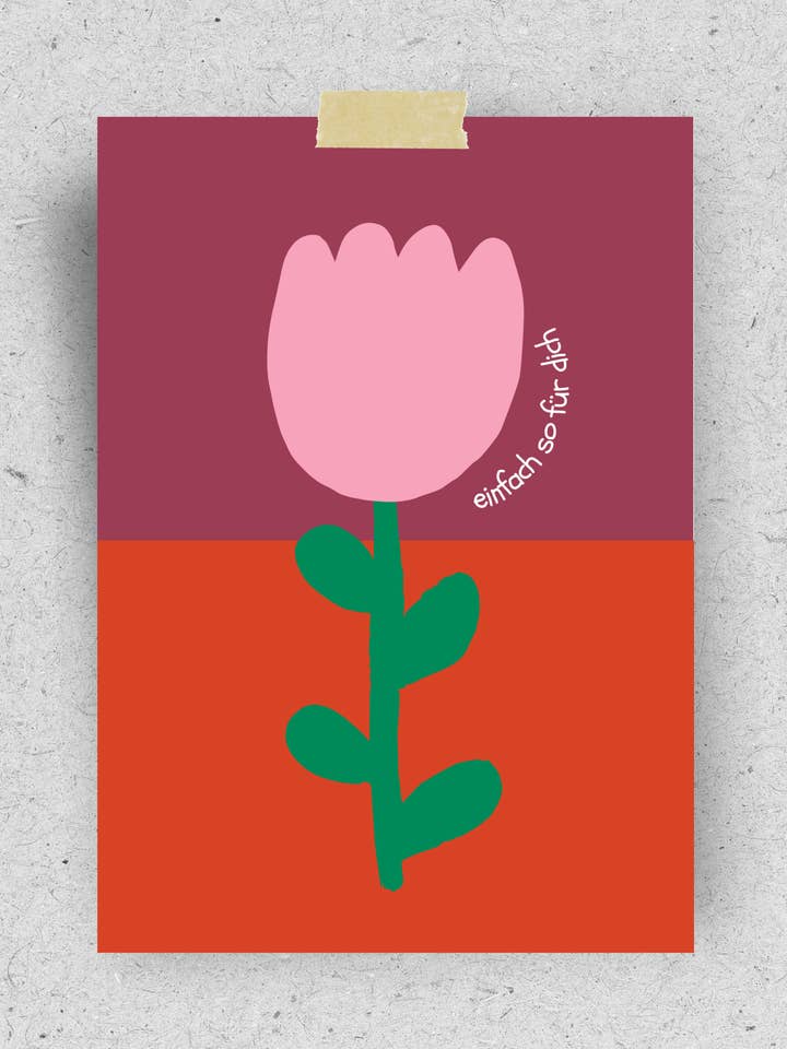 Postkarte "Einfach so für dich" | Recyclingpapier für den Großhandel von hellopinlin