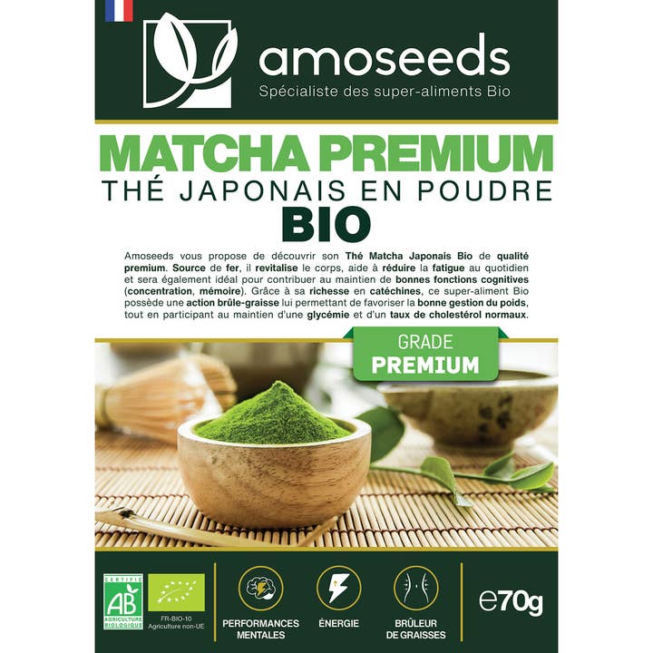 Amoseeds - Wholesale Health/Detox Tea - Organic Japanese Matcha Tea Powder 70G3