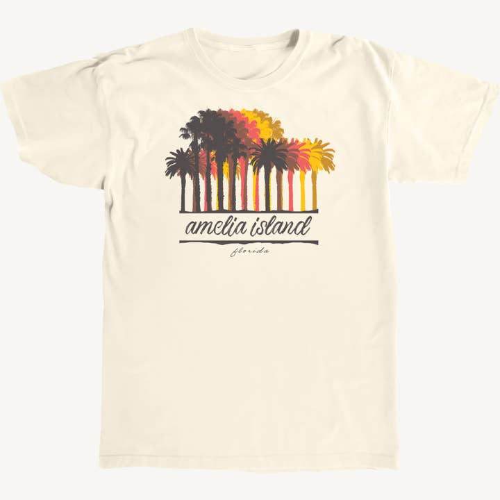 T-shirt Premium Palms da Ilha Amelia por atacado de Salt Water Colours