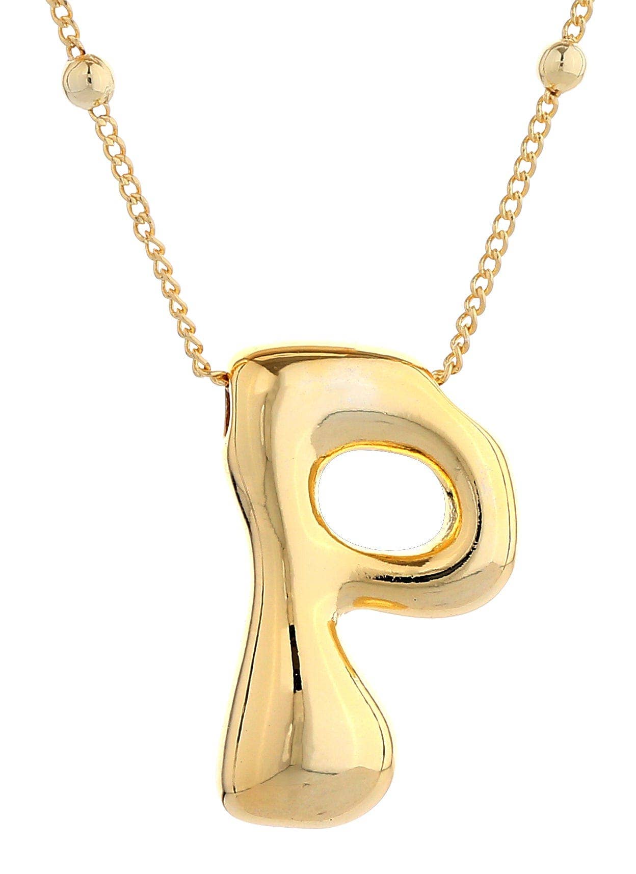 MiMi Wholesale - Wholesale Pendant/Charm Necklace - DJN330009 14K Dipped Big Bubble Letter Initial Necklace19