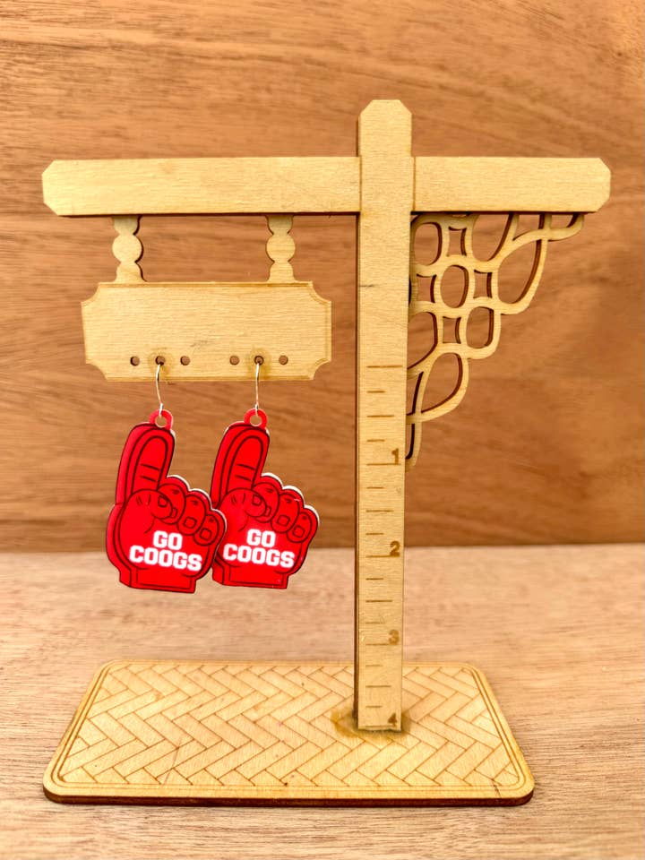 Custom Foam Finge Earrings - School Spirit - Game Day for wholesale by BMR Designs