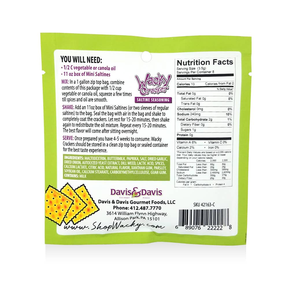 Davis & Davis Gourmet Foods - Wholesale Crackers - Dilly Wacky Cracker1