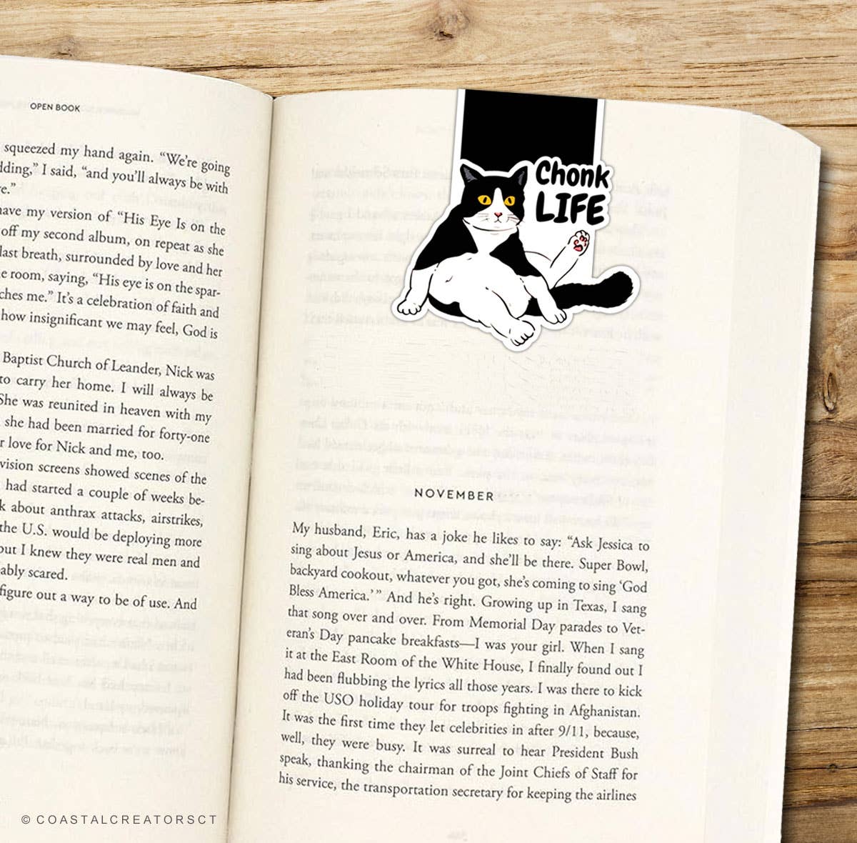 Coastal Creators of Connecticut - Wholesale Bookmark - Chonk Life Fat Cat Reversible Magnetic Bookmark (Packaged)3