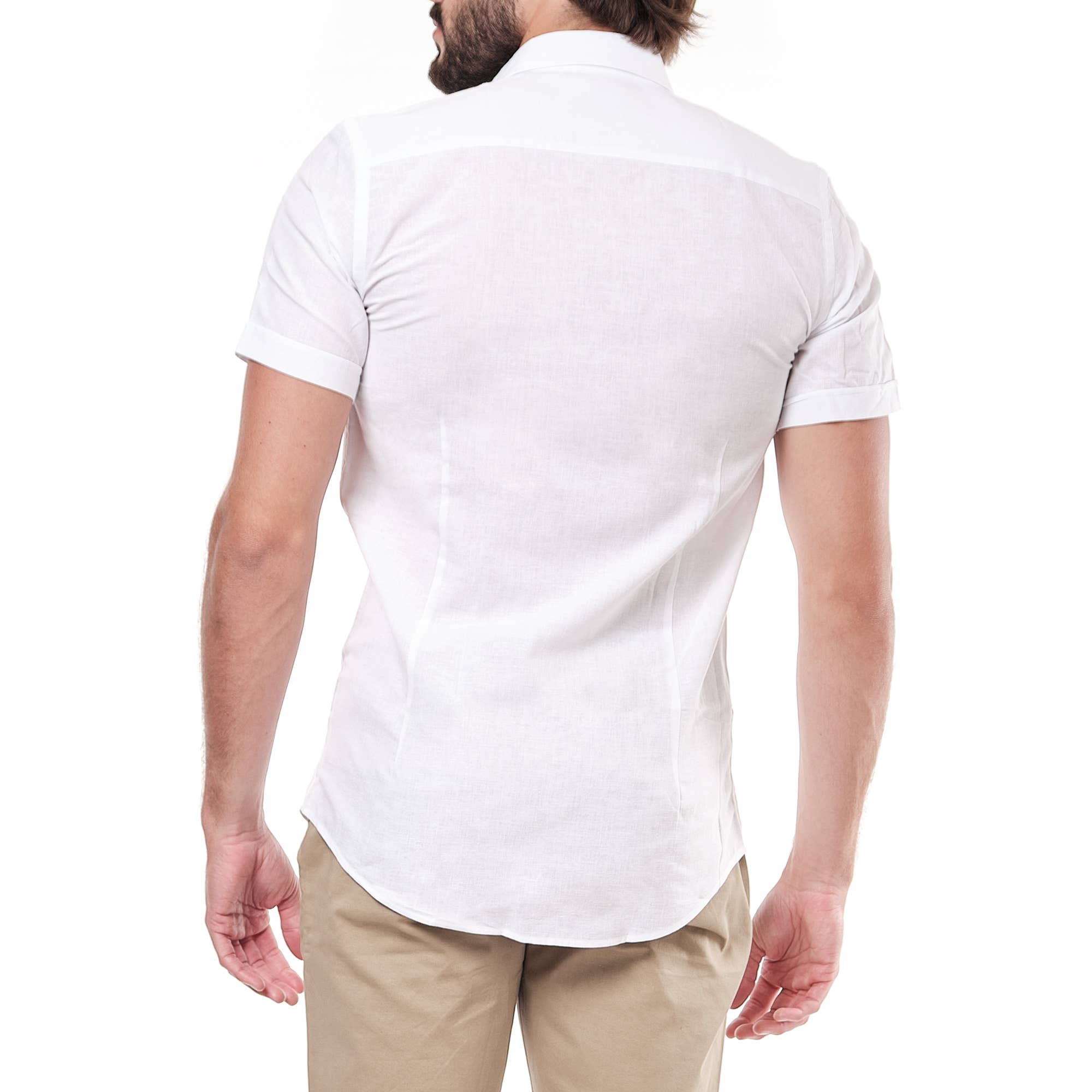 WEISS Einfarbiges Hemd ZARAEL-WEISS (S-XXL) für den Großhandel auf Faire1