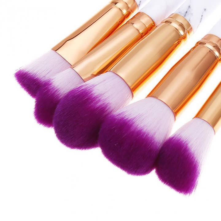 My Wholesale Warehouse – wholesale Make-up brush set – Glamza 10pc Marble Makeup Brush Set
