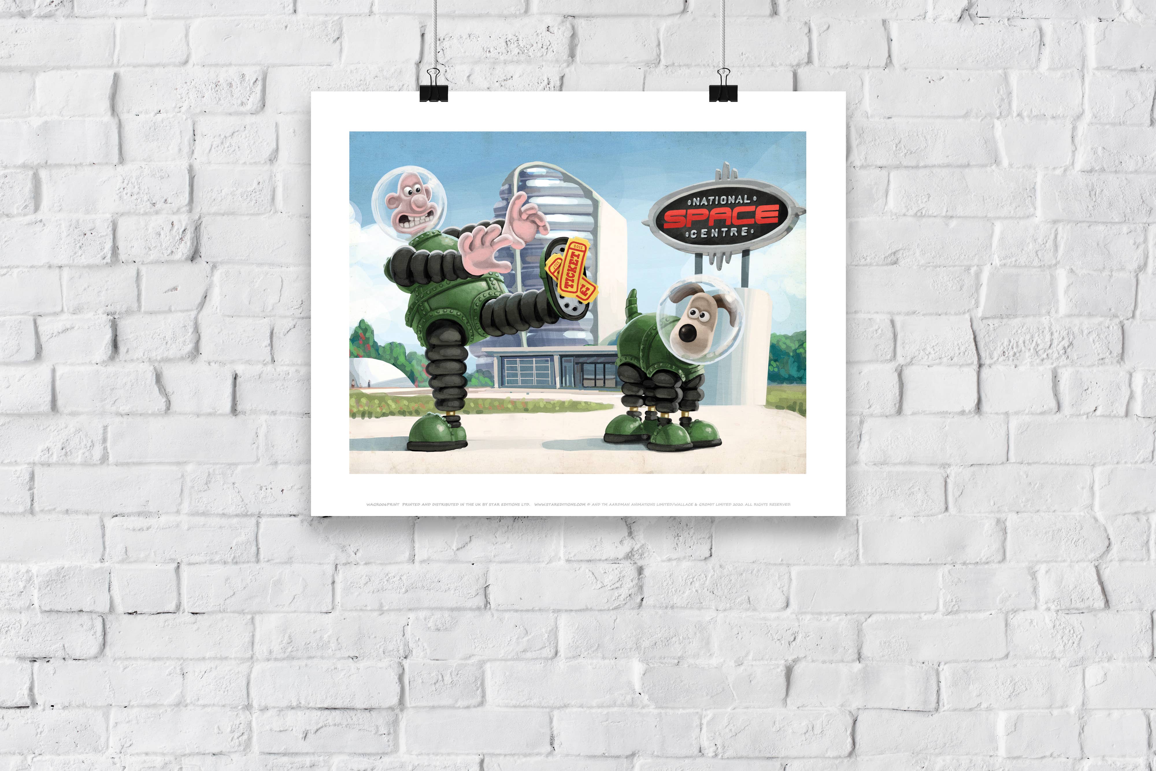 Star Editions - Wholesale Art Print - Wallace And Gromit At The National Space Centre Art Print2