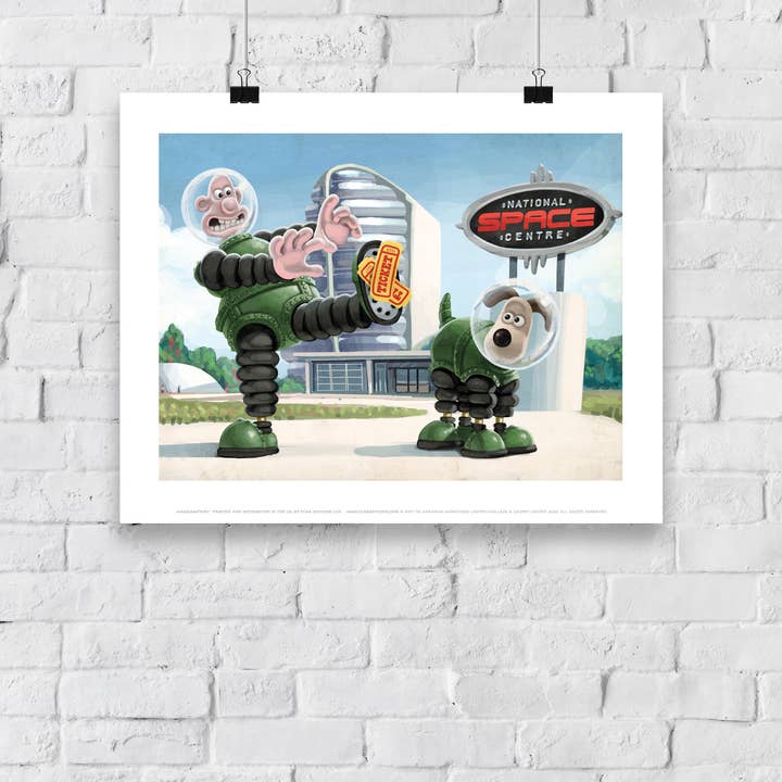 Star Editions - Wholesale Art Print - Wallace And Gromit At The National Space Centre Art Print2