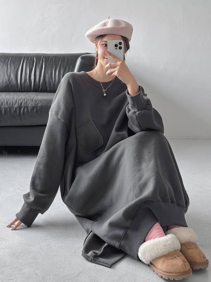 Little Light - Wholesale Dress - Women's - Cozy Long Fleece Ops — Made in Korea15