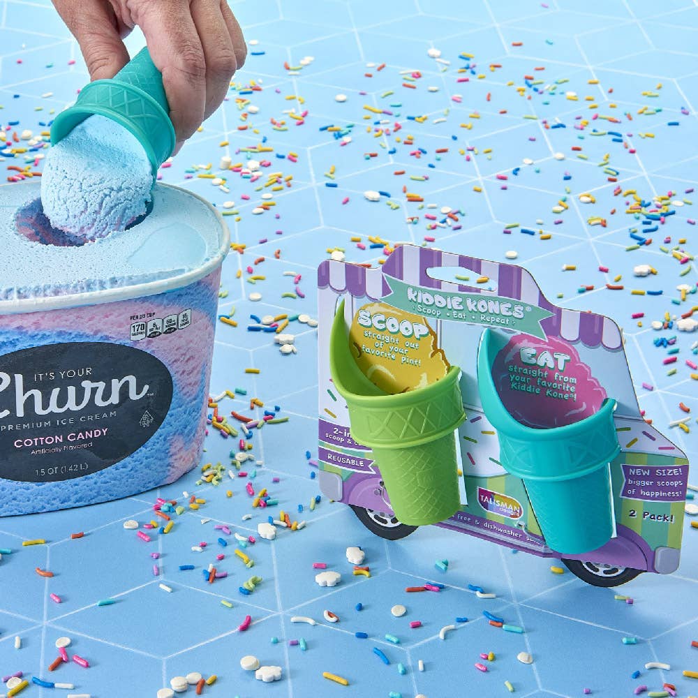 TALISMAN DESIGNS – Colher de gelado por atacado – Grandes Kiddie Kones™ - Conjunto de 22