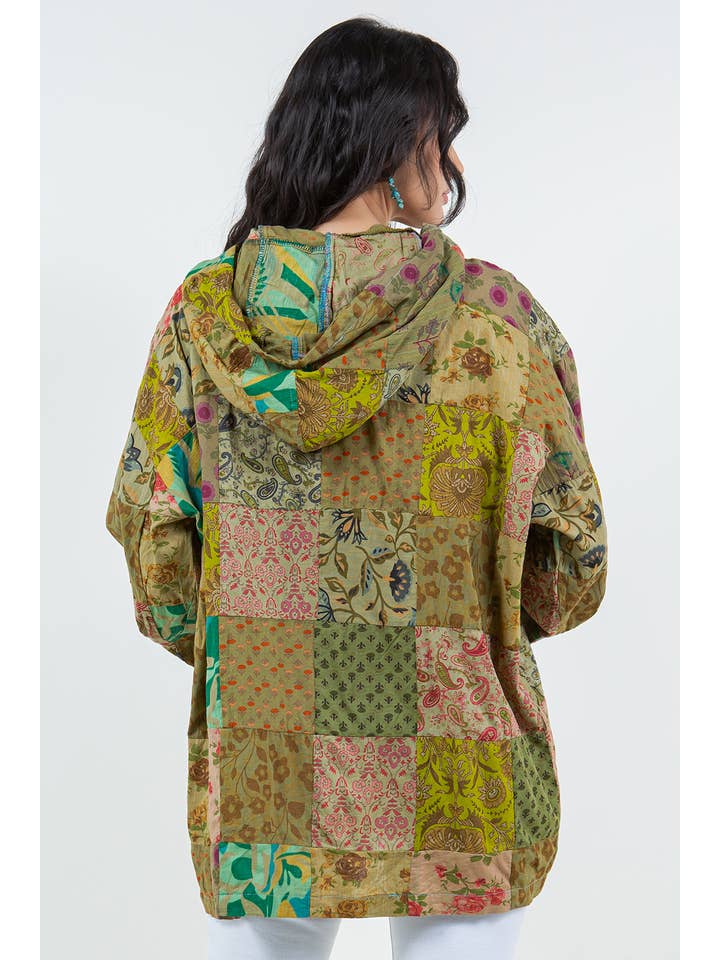 Avatar Imports LLC – Engroshandel Hoodie – Kvinder – Overfarvet patchwork hættetrøje i bomuld2