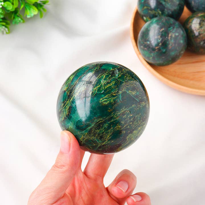 Moon Rituals - Wholesale Spiritual Stone/Crystal - Exquisite Emerald Sphere - Channel the Essence of Renewal