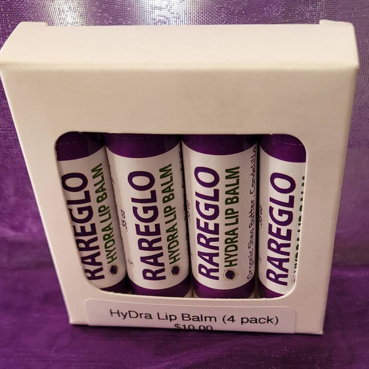HyDra Lip Balm (4 pack) for wholesale by RareGlo Organic Shea Products