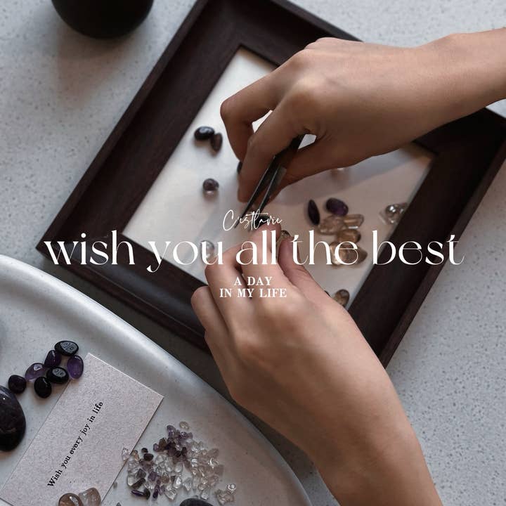 Auris Space - Wholesale DIY Craft Kit - Crystal Grid Wall Decals Amythest and Clear Quartz DIY set2