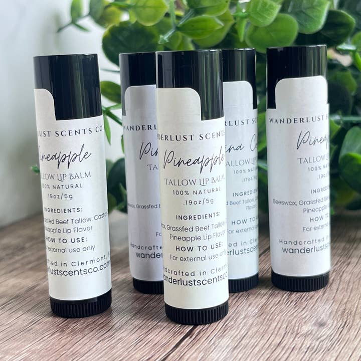 Wanderlust Scents Co. - Wholesale Lip Balm - Moisturizing Grass Fed Tallow Lip Balm Multiple Scents0
