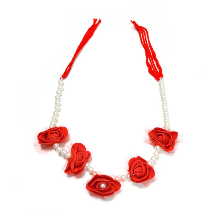 Novadab - Vendita all'ingrosso Parure di gioielli - Parure collana fiori e perle con bracciali2