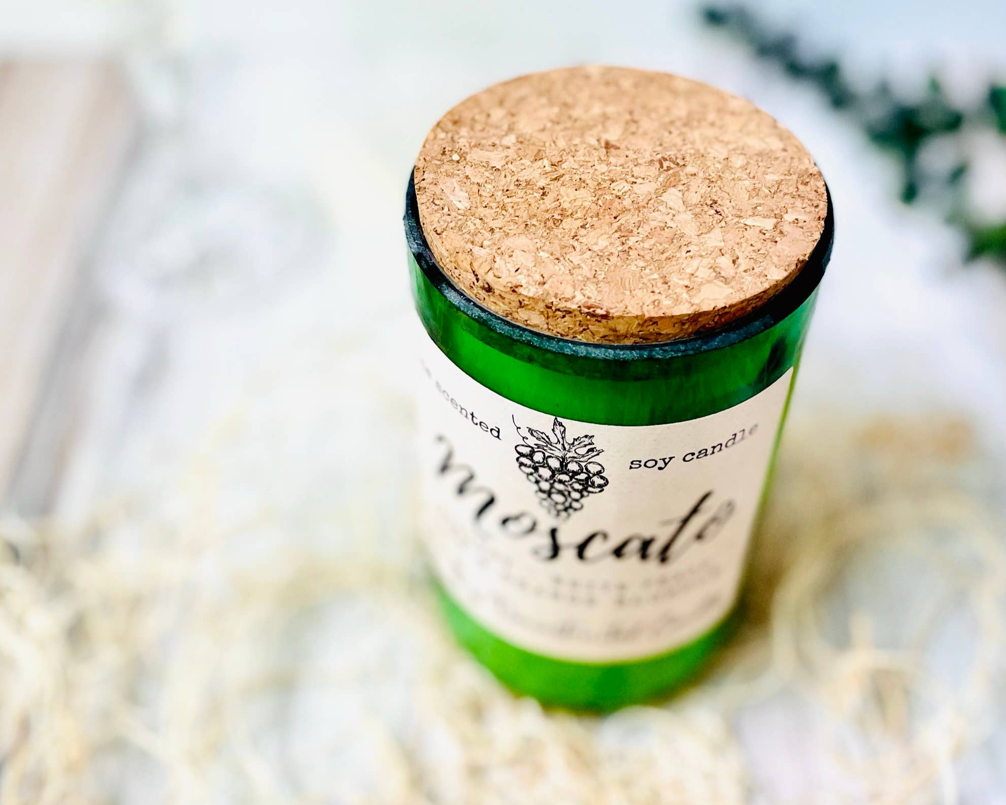 deconstructed candles – Engroshandel Glaslys – Vinflaskelys Korktop duftende af Wine Expert Soy Wax10