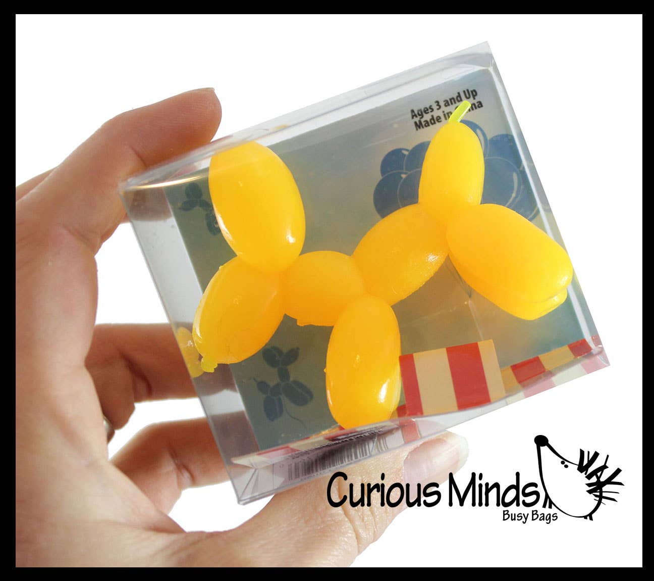 Curious Minds Toys - Wholesale Squishy Toy - Kids & Baby - 1 Mini Balloon Dog Stretchy Toy - Cute Squishy Sensory Fidg7