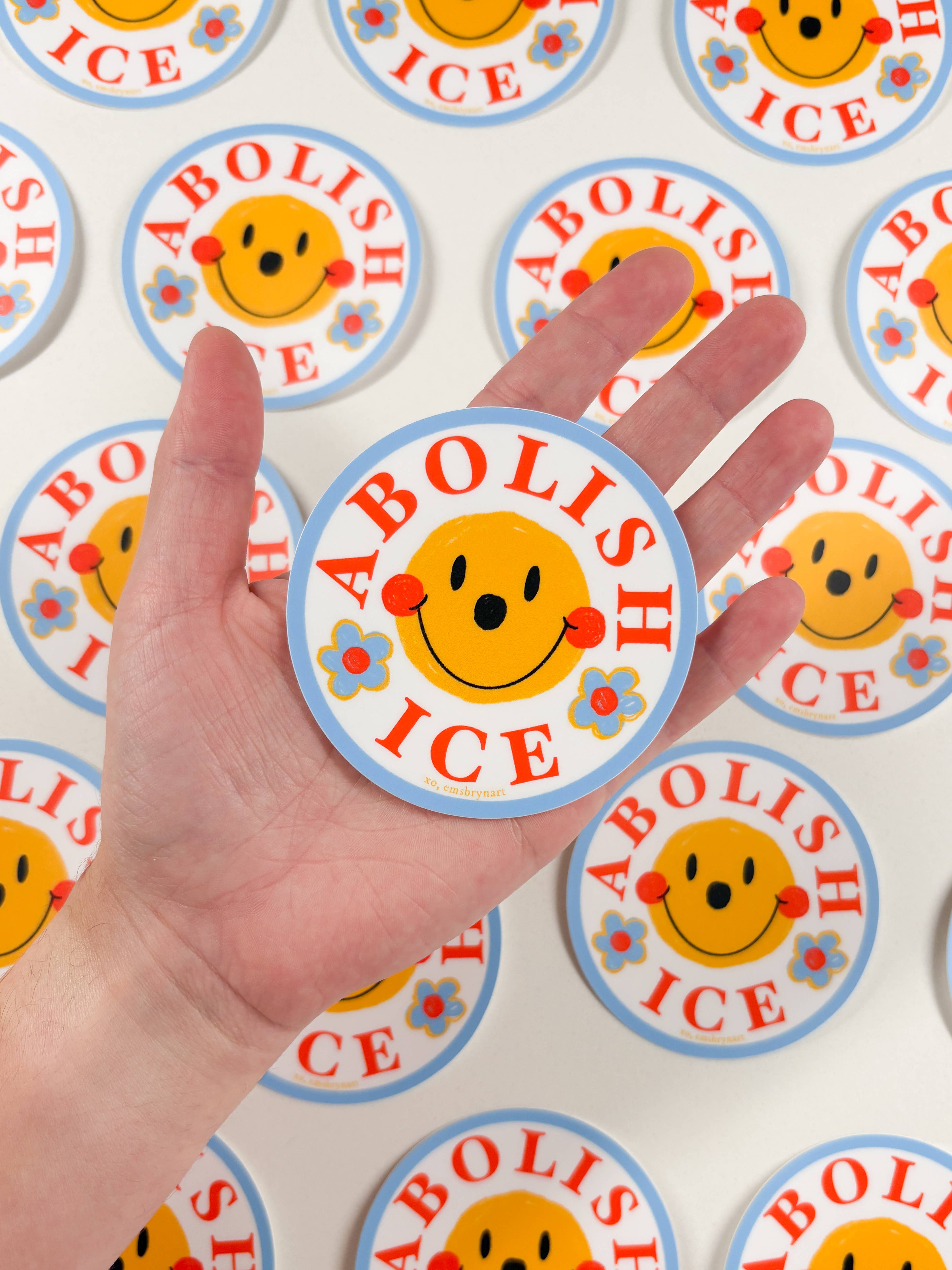 Emsbrynart - Wholesale Sticker - Abolish ICE Sticker1