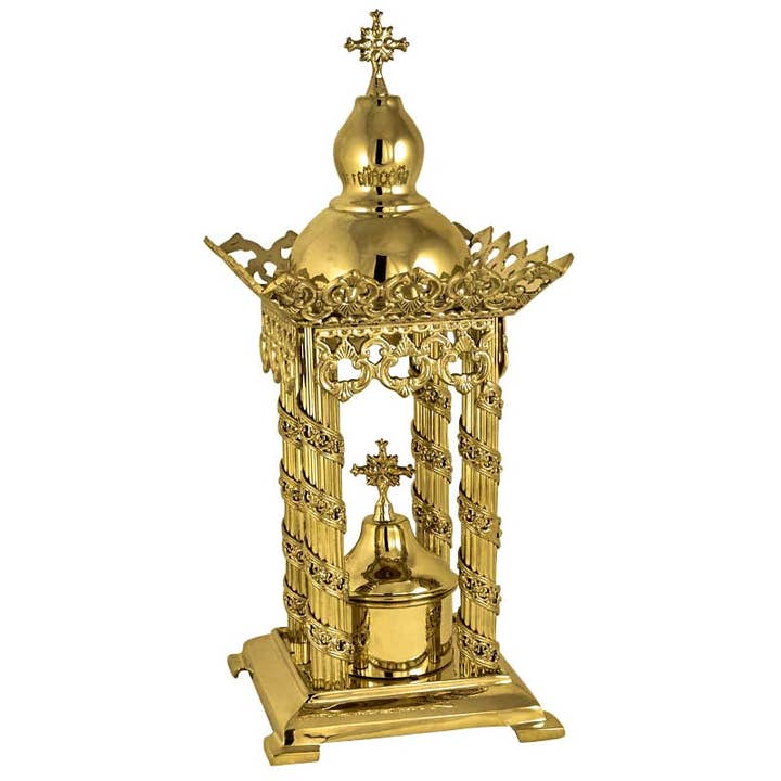 Christian Brass Bronze Handmade Altar Tabernacle, Orthodox Altar Church Tabernacle Monstrance Handmade Pyx Artoforio, religious gift for wholesale by TheHolyArt