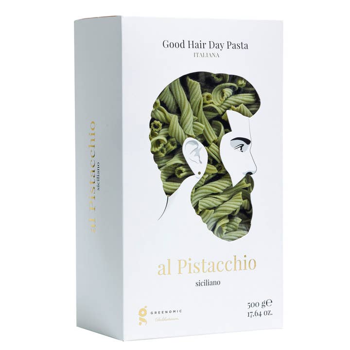 Bonne Journée Cheveux Pâtes al Pistacchio Siciliano (carton de 9 paquets) pour la vente par Greenomic Delikatessen, USA