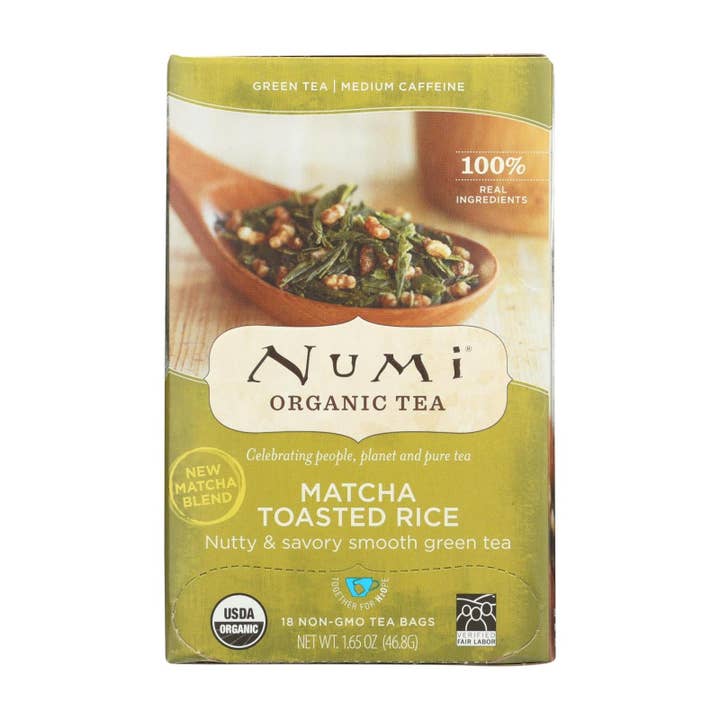 Everyday Supply Co - Wholesale Tea Bags - Numi Organic Toasted Rice Green Tea, 6 Pack, 18 Bags