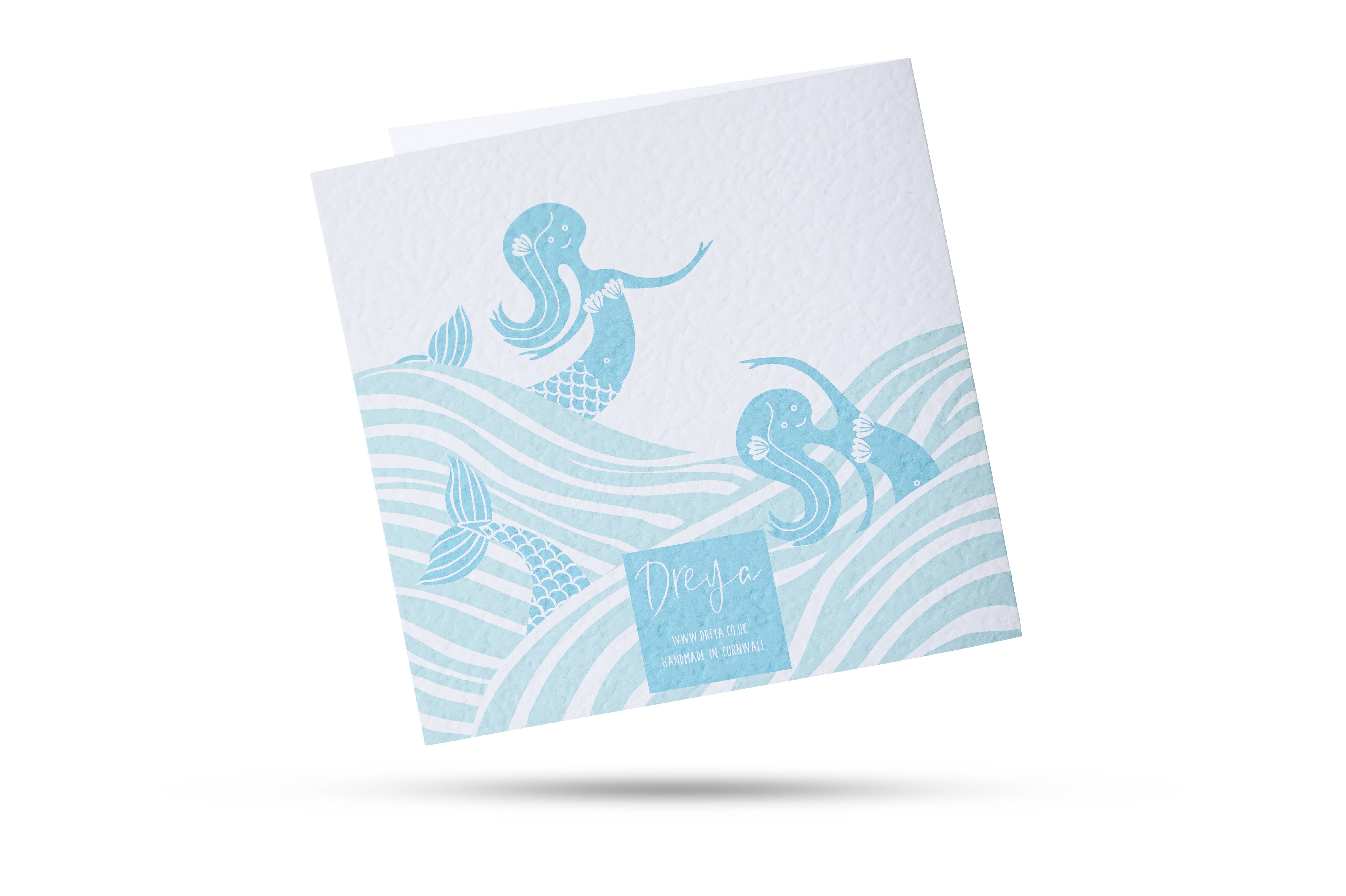 Dreya Glass - Wholesale Everyday Greeting Card - Mermaid - Greeting Card With Fused Glass Gift1