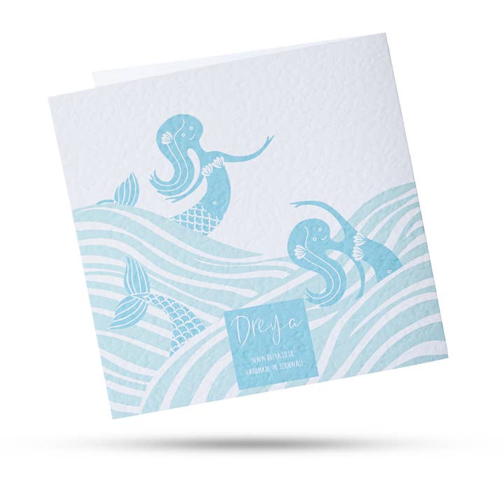 Dreya Glass - Wholesale Everyday Greeting Card - Mermaid - Greeting Card With Fused Glass Gift1