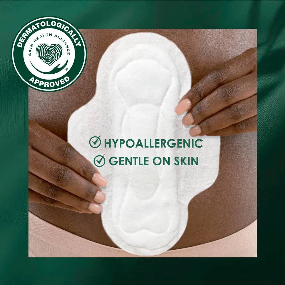 First Choice Buying - Wholesale Period Underwear - Women's - L. Ultra Thin Pads with Wings, Regular, 100% Pure Cotton Top Layer, 56 Count3