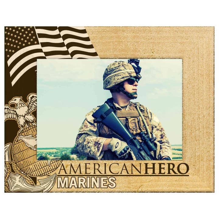 American Hero Marines Frame - A-FRM_-15-0065 for wholesale by GiftWorksPlus