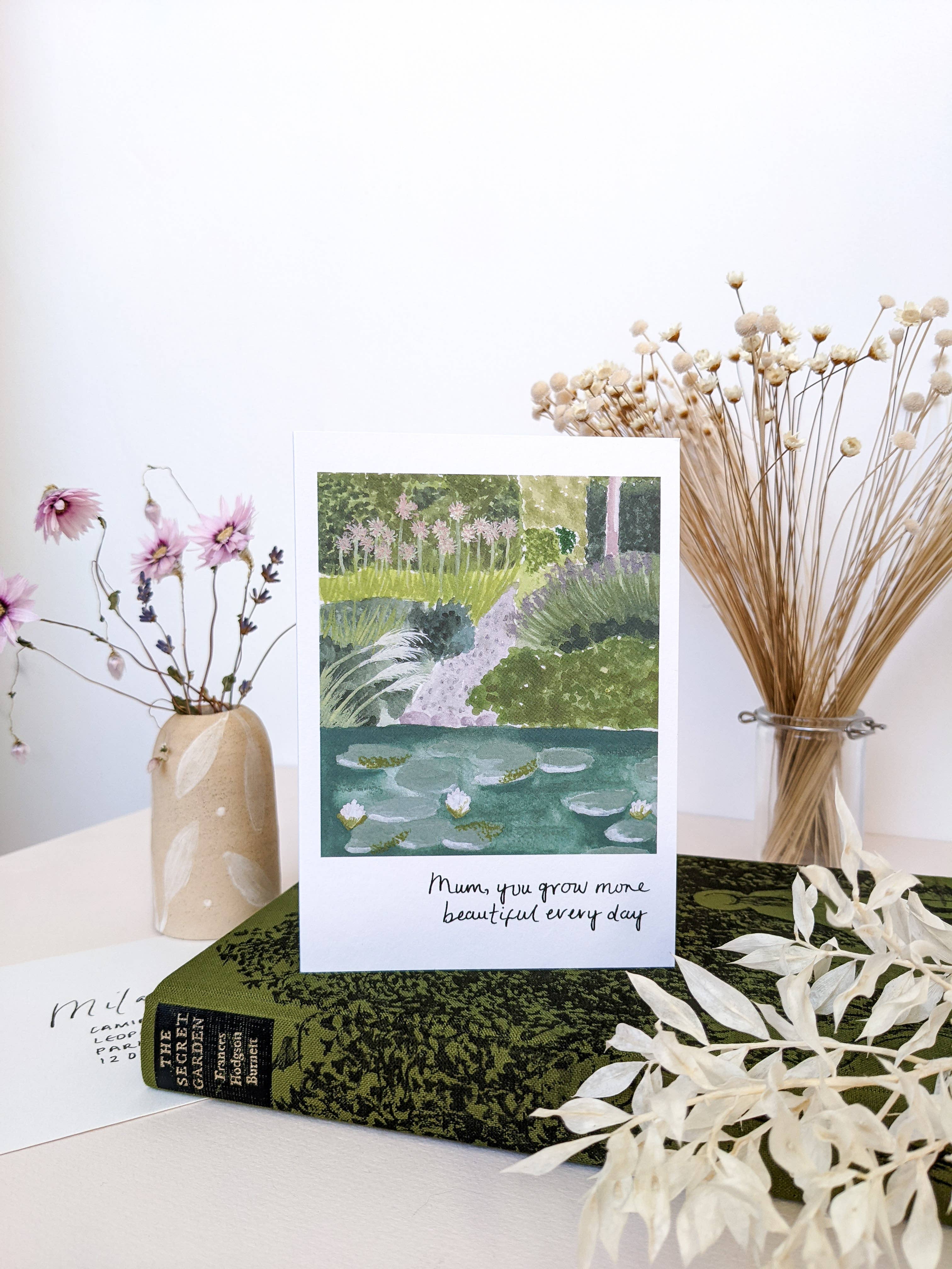 The Hidden Pearl Studio – wholesale Morsdagskort – 'Väx vackrare' Mors dagkort2
