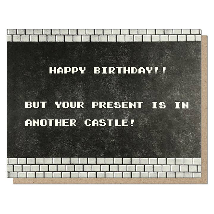 Classic Mario Birthday Card for wholesale by Guttersnipe Press Greetings