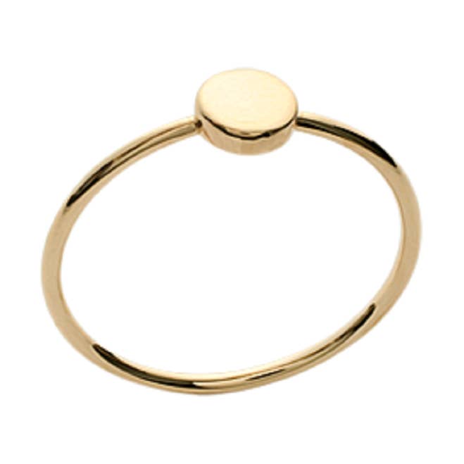 MiniMine Dot - Anello placcato oro 18 carati per la vendita all'ingrosso da parte di Jewelry Private Label