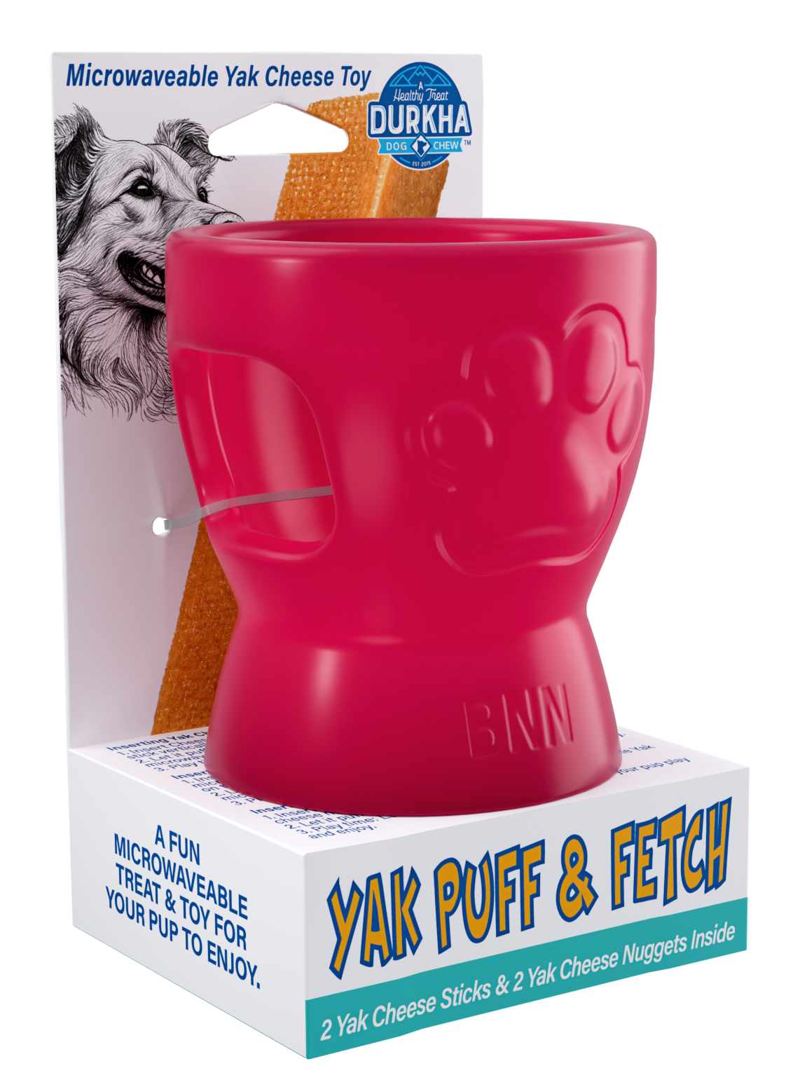 Durkha Dog Chew - Wholesale Pet Chew Toy - Dog - Durkha Puff & Fetch Toy - Microwaveable Yak Cheese Toy3