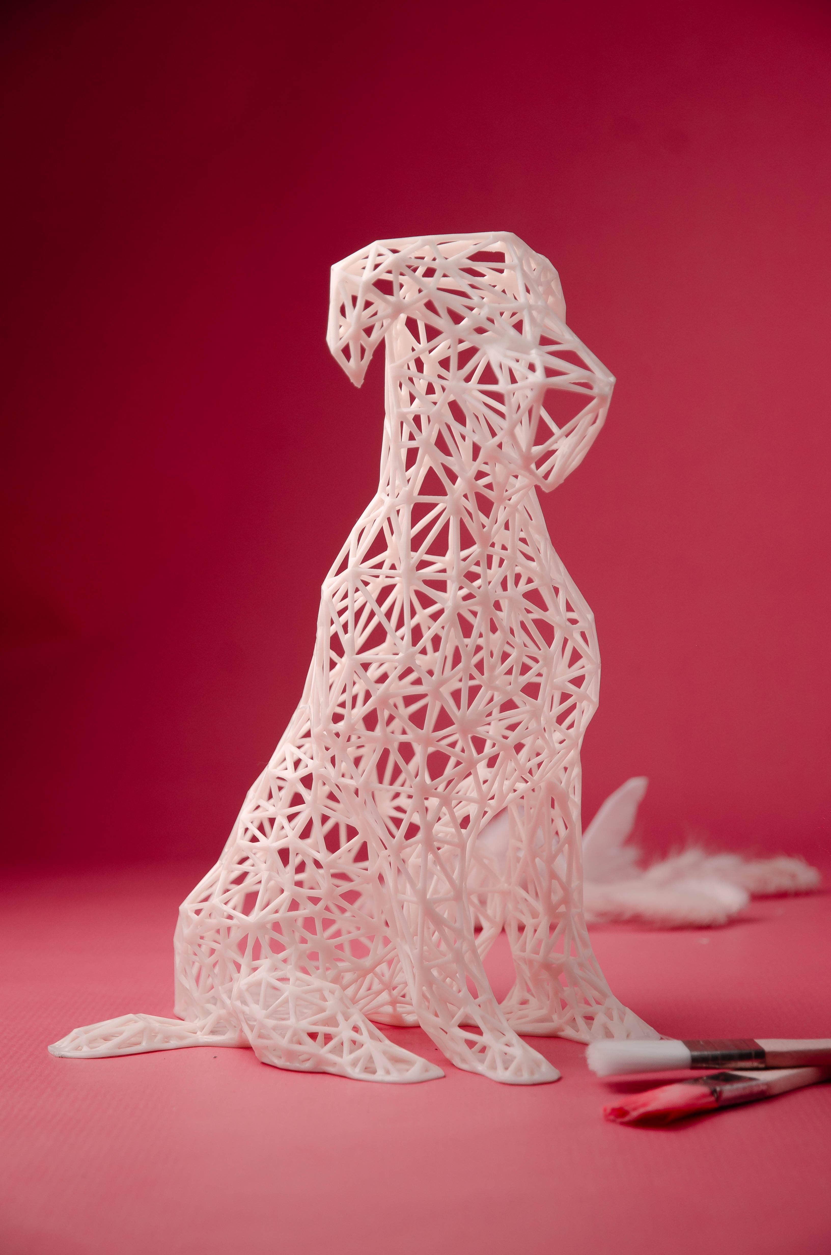 3DOfficeAT – Großhandel Skulptur – Niedliche geometrische Pitbull-Skulptur3