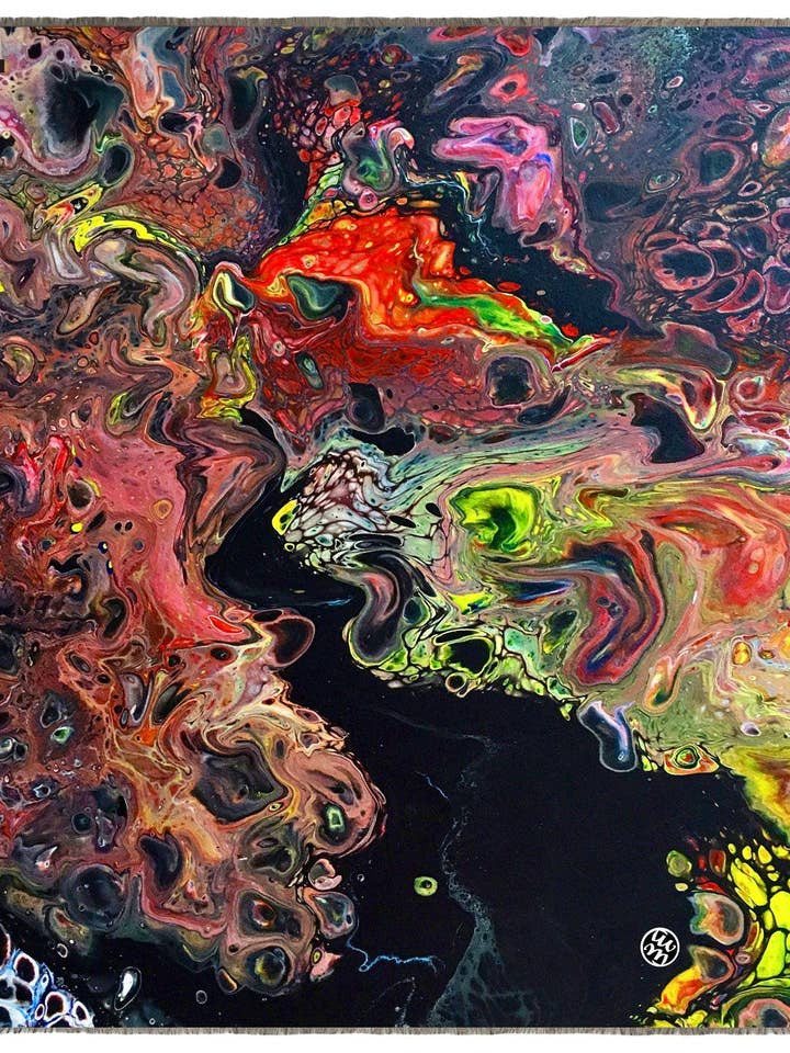 100% Cashmere Scarf - 'Firmament' for wholesale by Moena Moxham Inc