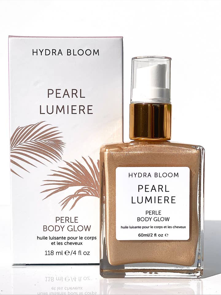 Pearl Shimmer Lumiere Oil Body Glow- 60ml Hydra Bloom for wholesale by Lucy B's + HYDRA BLOOM